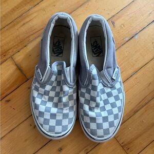 Vans Kids Gray Checkered Slip-On Sneakers